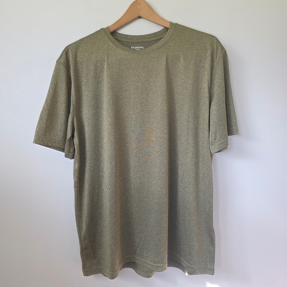 Olympia Sports Men's Green Short Sleeve Performance T Shirt - XL